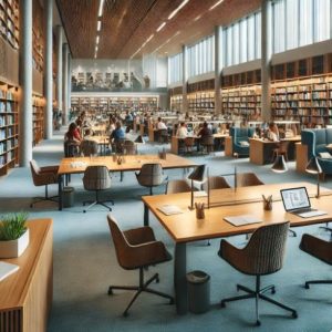 Study Spaces Available in a University Library