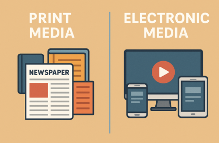 Difference between Print Media and Electronic Media Difference between Print Media and Electronic Media