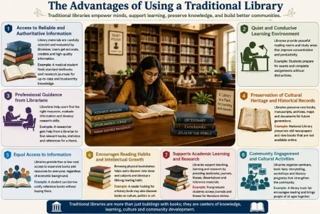 The Advantages of Using a Traditional Library The Advantages of Using a Traditional Library
